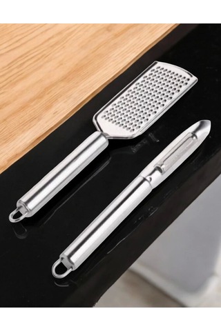 Mybru Paslanmaz Çelik Rende Ve Soyacak Penir Çikolata Zencefil Patates Limon Rende Ve Soyacak 2'li S Çok Renkli