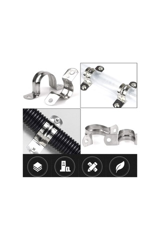 Ximistore9 30 Adet M40 1.5 İnç 304 Paslanmaz Çelik Ağır Duty İki Delikli U Tipi Boru Sabitleyici, Korozyona Dayanıklı Kanal Tutucu