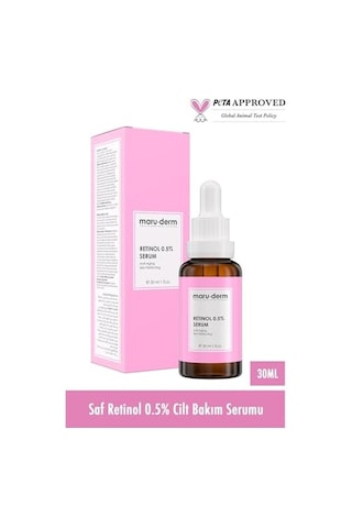 Maruderm Retinol%0.5 Cilt Yenileyici Bakım Serumu Besleyici Bitkisel Yağlar & Seramid İle İnce Çizgi Karşıtı Yüz Serumu, 30 Ml