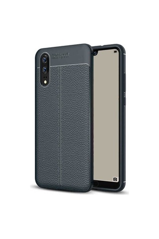 Huawei P20 Kılıf Zore Niss Silikon Kapak Lacivert