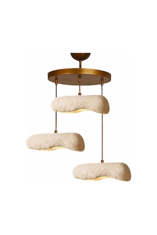 Sedra Handmade Karbon Beton Avize Salon Avize Modelleri E27 3'lü Sarkıt Modern Tasarım: Diğer