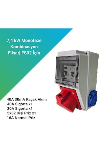 Filşarj 7.4 Kw Monofaze Kombinasyon Kutusu