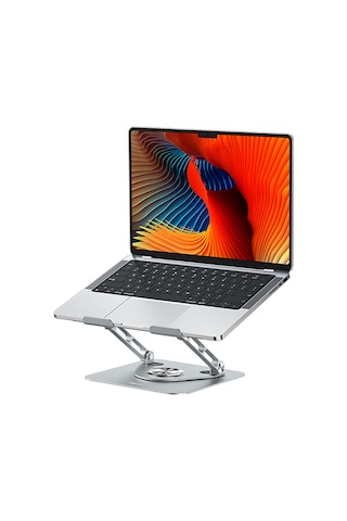 Recci Rho-m25 360 Derece Dönebilen Katlanabilir Laptop Ve Notebook Standı Gri