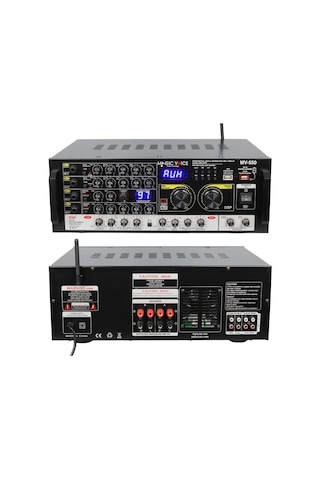 Magicvoice Mv-550 2x100w Usb/sd/bluetooth 4 Mikrofon Girişli Stereo Mixer Amfi