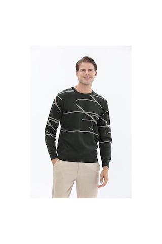 Finesuits Erkek Desenli Kazak 2422201028.dsoyr Haki