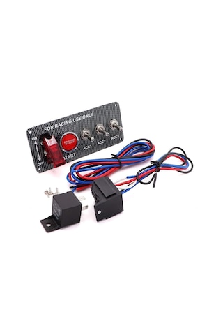 4'lü ON-OFF Toggle Switch Panel - Motor Start Butonlu