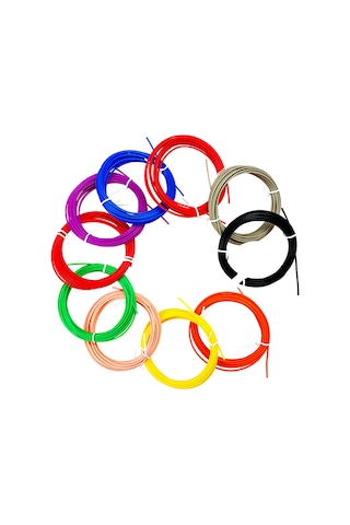 Ximistore9 10 Renkli Rastgele Pcl 3d Kalem İçin Düşük Sıcaklıklı Tüpler - 1.75mm, Çocuklar İçin Güvenli, Tıkanmaz Ve Biyodegradable 5m/adet