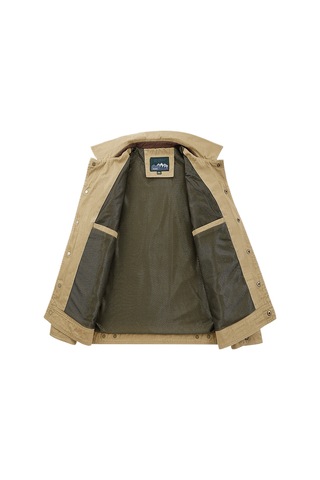 Açık Hava Çok Cepli Bol Günlük Erkek Yaka Ceketi Lacivert