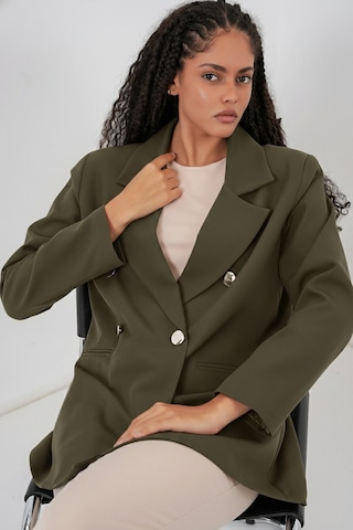 Bigdart Kadın Kruvaze Yaka Blazer Ceket 0722 - Haki