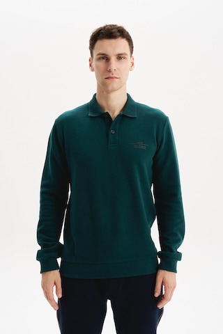 AR-MA Arma Erkek Regular Fit Selanik Kumaş Polo Yaka Sweatshirt Düğmeli, Pamuk Polyester Karışımlı %65 Pamuk %35 Polyester K30564699102 Yeşil