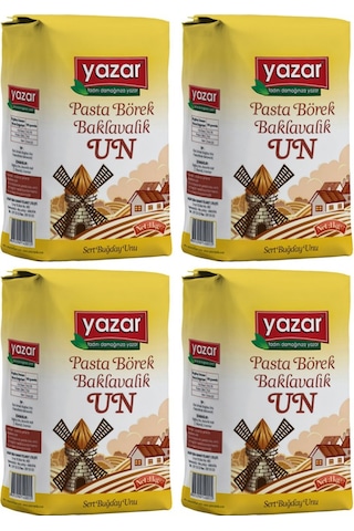 Yazar Pasta Börek Baklavalık Çok Amaçlı Un 4 x 1 KG