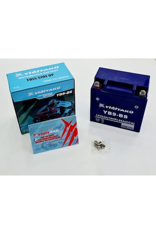 12 V 9 Ah Akü 2022 Yb9-bs Motosiklet Akü Yiğit Akü