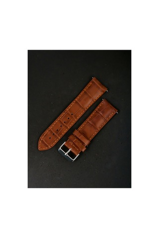 Hakiki Deri 24mm Akıllı Pimli Saat Kordonu Kahverengi 94327031