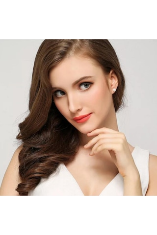 Brezza Lusso Jewelry Enesstore Gümüş Inci Bayan Küpe