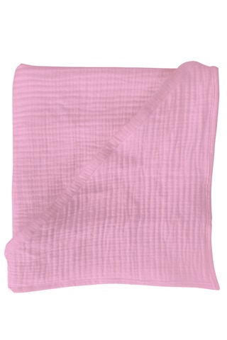 Joyous Mom Kids Organik Muslin Banyo Kese Ve Havlu Seti Koyu Pudra