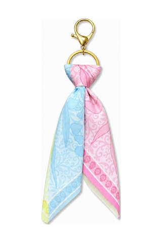 Tarzınıseç Pastel Desenli Gold Anahtarlık Fular Charm