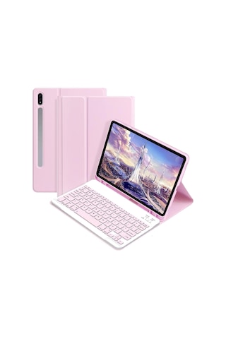 Samsung Galaxy Uyumlu Tab S9 Fe Plus 12.4" Q Türkçe Klavyeli Kılıf Kalem Bölmeli Bluetooth Özellikli Stand Klavyeli Kılıf