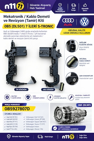 Audi Volswagen Mekatronik Kablo Soketi Tamir Takımı 0b5927807d 0