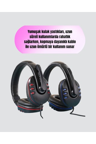 Mey Najmaddin Kablolu Gaming Headset Net Ses Ayrımı Ve Ayarlanabilir Konfor Najmaddin