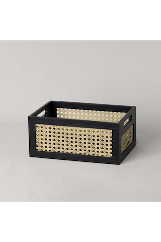 Linens Luther 29x20x13 Cm Düzenleyici Sepet Siyah Siyah