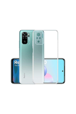 Xiaomi Redmi Note 10 Uyumlu Kamera Korumalı 3D Şeffaf Silikon Kılıf
