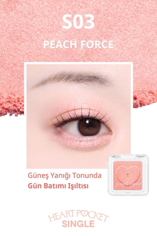 Perıpera Heart Pocket Single S03 Peach Force