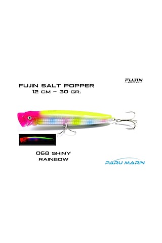 Fujin Salt Popper SP120SW Sahte Balık, 068 Shiny Rainbow