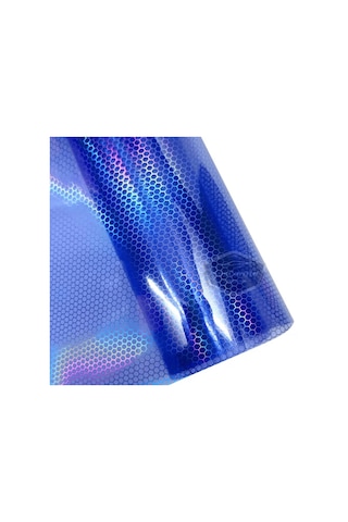 Koyu Mavi Hologram Petek Desen Far Stop Filmi Far Folyosu Far Çizik Çizilme Engelleyici Folyo 100 X 30 Cm 00 Şüscaroto Aksesuar
