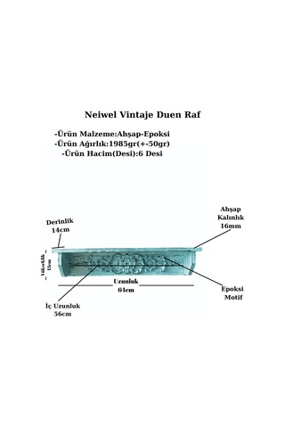 Neiwel Vintaje Duen Eskitme Beyaz Raf