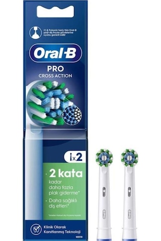 Oral-B Pro Cross Action X-Filament Diş Fırçası Başlığı 2'li