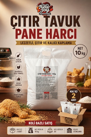 Chefs New Joy Çıtır Tavuk Pane Harcı 2 x 10 KG 1 Koli