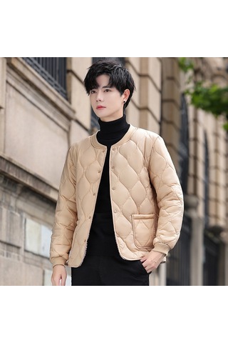 Yeni Sonbahar Kış Pamuklu, Polar Astarlı, Hafif Ve Sıcak, Kısa Ve Vücuda Oturan Ceket. Haki