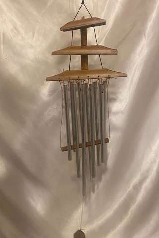 Deprem Zili Çanı Rüzgar Çanı Zili Feng Shui Ejderha Yılı Koruma Şık Borulu Bambu Katlı