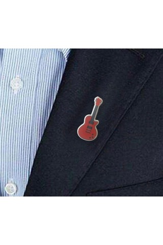 Herşey Nota Elektro Gitar Yaka İğnesi Rozet Çok Renkli