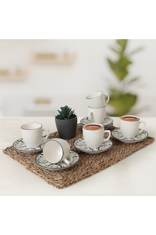 Keramika Aspen Kahve Fincan Takımı 12 Parça 6 Kişilik - 19985