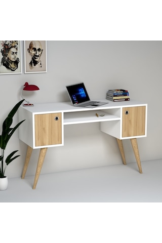 Emkawood Emkawood Arte Çalışma Masası Beyaz  -  Meşe