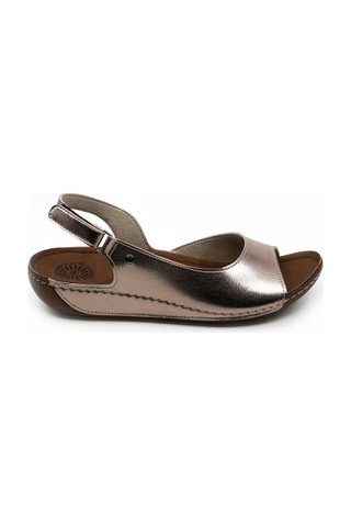 Ghattix Kadın Suni Deri Sandalet 29170 Platin PLATİN Platin