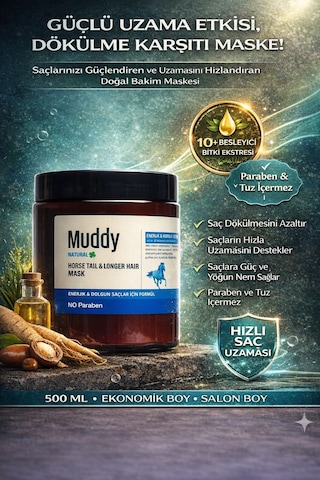 Muddy Horse Tail & Longer Hair Maske 500 ML