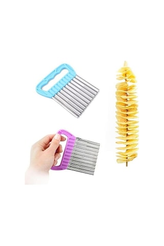 Patates Cips ve Sebze Dilimleyici Chips Chopper Şekilli Doğrayıcı Çok Renkli