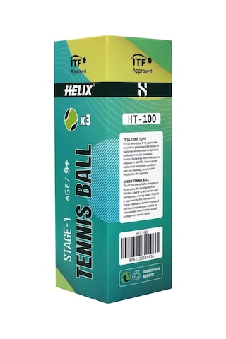 Helix Tenis Topu 9+ Yaş 3lü Ht-100 Yeşil Ttf&ıtf Onaylı