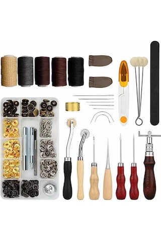 28 Adet Zanaat Deri Alet Takımı Dıy Deri Dikiş Dikiş E17828-28