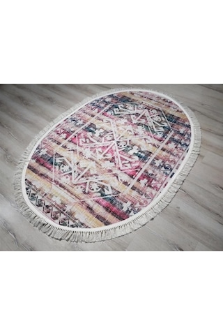 Yamalıhome Angel 1342-02 Renkli Kilim Desen 120X180 Cm Saçaklı Ov
