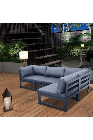 Royal Metal Bahçe Oturma Grubu Antrasit