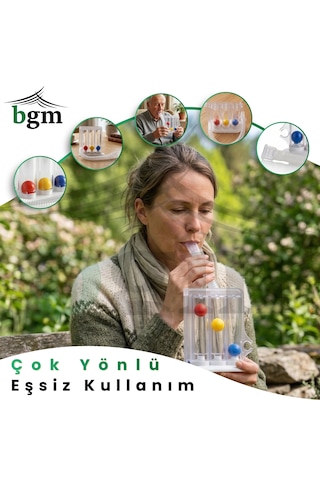 Triflo Solunum Egzersiz Cihazı 3 Kademeli Nefes Kapasite Geliştirici/egzersiz Cihazı