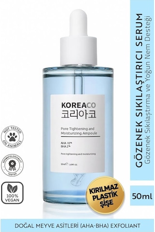Koreaco Canlandırıcı, Nemlendirici ve Gözenek Sıkılaştırıcı Serum 50ml... Pure Tightening And
