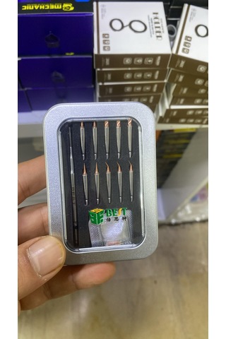 Best Hassas Havya Ucu Seti 10 Parça Değiştirilebilir Lehimleme Uçları Balta Eğri Düz