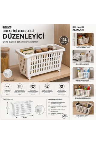 Urve Ur-3566 Compile Maxi Çok Amaçlı Organizer Sepet 13 Lt- 12'li Paket Diğer