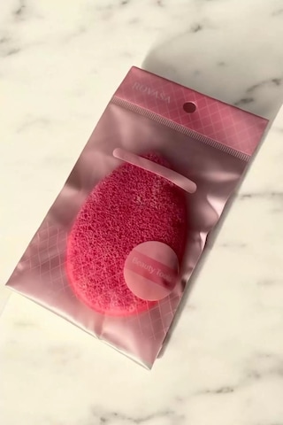 Caş Dekorasyon Fuşya Renk Yüz Temizleme Süngeri
