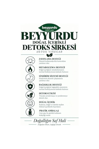 D-toks Bitki Ve Meyve Karışımlı Sirke Beyyurdu Doğal Fermente Sirke