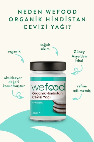 Organik Hindistan Cevizi Yağı 300 Ml 2'li Soğuk Sıkım Diğer